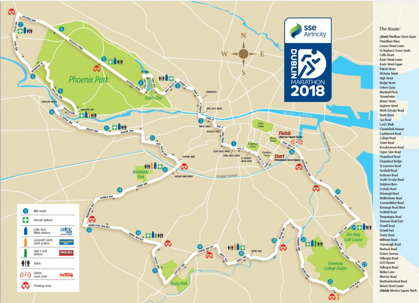 Irish Life Dublin Marathon 2024 Route Map 2018 Irish Life Dublin