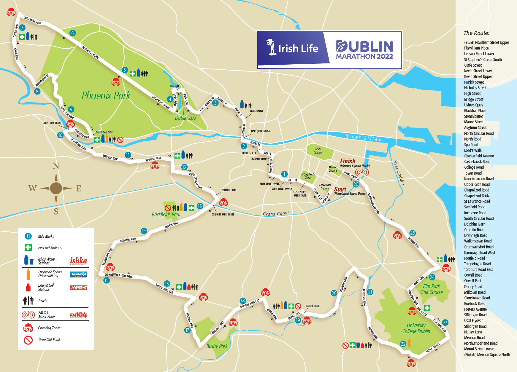 Irish Life Dublin Marathon 2022 | Course/Start-Finish - Irish Life ...